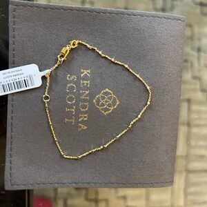 Kendra Scott gold single satellite chain bracelet new with tags and dust bag